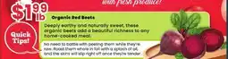 Healthy Planet Organic Red Beets offer