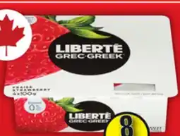 Food Basics LIBERTÉ GREEK YOGURT OR EARTH'S OWN OAT BEVERAGE offer