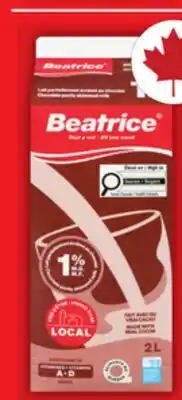 Food Basics LACTANTIA PURFILTRE MILK OR BEATRICE CHOCOLATE MILK offer
