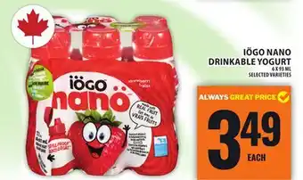 Food Basics IÖGO NANO DRINKABLE YOGURT offer
