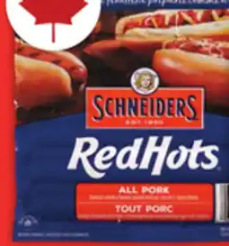 Food Basics SCHNEIDERS RED HOTS OR MAPLE LEAF TOP DOGS OR SCHNEIDERS MEAT PIES offer