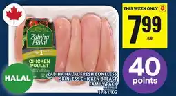Food Basics ZABIHA HALAL FRESH BONELESS SKINLESS CHICKEN BREAST FAMILY PACK offer
