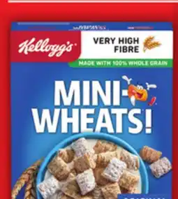Food Basics KELLOGG'S MINI-WHEATS CEREAL 450 - 500 G RICE KRISPIES 340 G offer