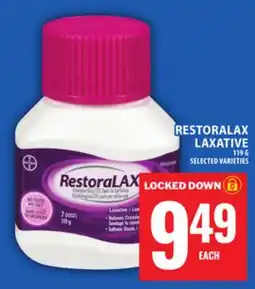 Food Basics RESTORALAX LAXATIVE offer