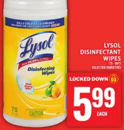 Food Basics LYSOL DISINFECTANT WIPES offer