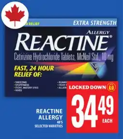 Food Basics REACTINE ALLERGY offer