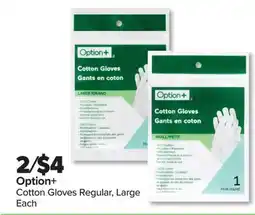 PharmaChoice Option+ Cotton Gloves Regular, Large Each offer