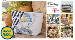 Oxford Mills Summer Tote Bags offer