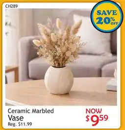 Oxford Mills Ceramic Marbled Vase offer
