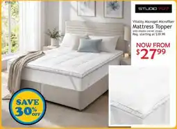 Oxford Mills STUDIO 707 Vitality Microgel Microfiber Mattress Topper with elastic corner straps offer