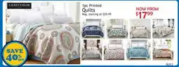 Oxford Mills LAUREN TAYLOR 1pc Printed Quilts offer