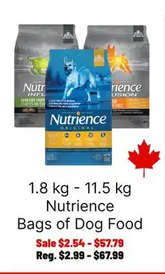 Ren’s Pets Depot Nutrience Bags of Dog Food offer