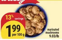 Marché Adonis marinated mushrooms offer