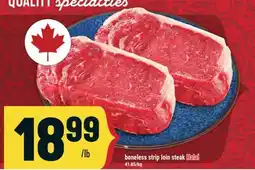 Marché Adonis boneless strip loin steak offer