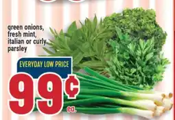Marché Adonis green onions, fresh mint, italian or curly parsley offer