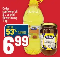 Marché Adonis Cedar sunflower oil 3 L or wild flower honey 1 kg offer