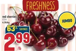 Marché Adonis red cherries offer