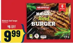 Marché Adonis Mrakovic beef burger offer