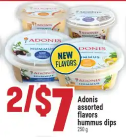 Marché Adonis Adonis assorted flavors hummus dips offer