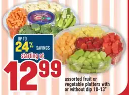 Marché Adonis assorted fruit or vegetable platters with or without dip offer