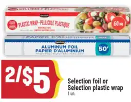 Marché Adonis Selection foil or Selection plastic wrap offer