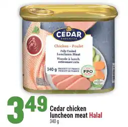 Marché Adonis Cedar chicken luncheon meat Halal offer