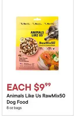 Petvalu Animals Like Us RawMix50 Dog Food offer