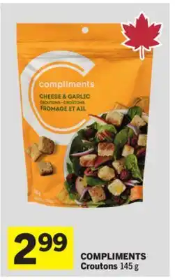 Foodland COMPLIMENTS Croutons offer