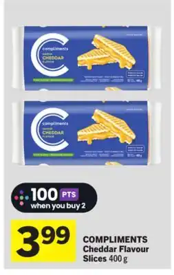 Foodland COMPLIMENTS Cheddar Flavour Slices offer