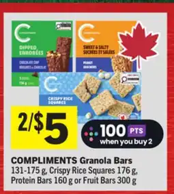 Foodland COMPLIMENTS Granola Bars offer
