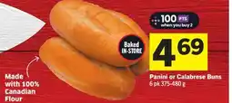Foodland Panini or Calabrese Buns offer