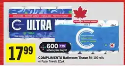 Foodland COMPLIMENTS Bathroom Tissue offer