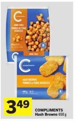 Foodland COMPLIMENTS Hash Browns offer