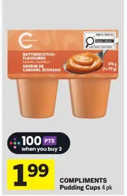 Foodland COMPLIMENTS Pudding Cups offer