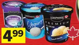 Foodland CHAPMAN'S Premium or No Sugar Added Ice Cream, Frozen Yogurt or Sorbet offer