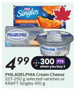 Sobeys PHILADELPHIA Cream Cheese KRAFT Singles offer