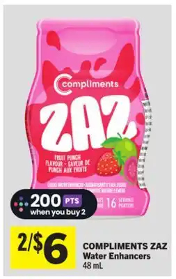Foodland COMPLIMENTS ZAZ Water Enhancers offer