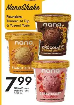 Sobeys NANA Frozen Dessert Tub offer