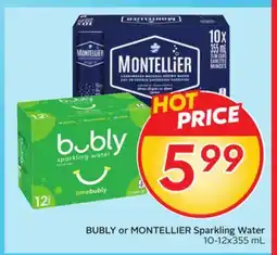 Sobeys BUBLY or MONTELLIER Sparkling Water offer