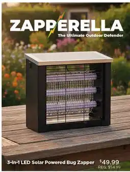 Showcase ZAPPERELLA 3-in-1 LED Solar Powered Bug Zapper offer