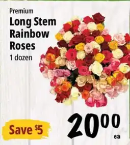 Farm Boy Premium Long Stem Rainbow Roses offer