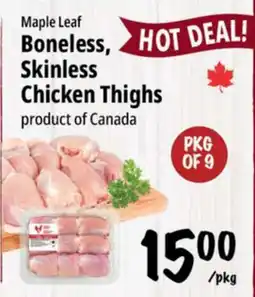 Farm Boy Maple Leaf Boneless, Skinless Chicken Thighs offer