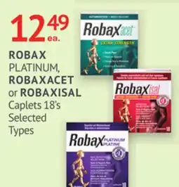 IDA Pharmacy ROBAX PLATINUM, ROBAXACET or ROBAXISAL Caplets offer