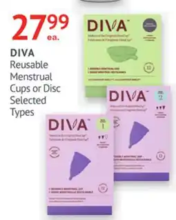 IDA Pharmacy DIVA Reusable Menstrual Cups or Disc offer