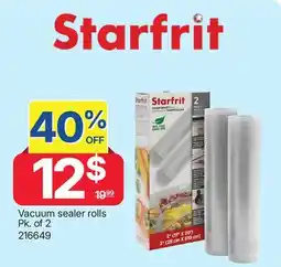 Rossy Starfrit Vacuum sealer rolls offer