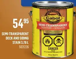 Canac Semi-Transparent Deck and Siding Stain 3.78L offer