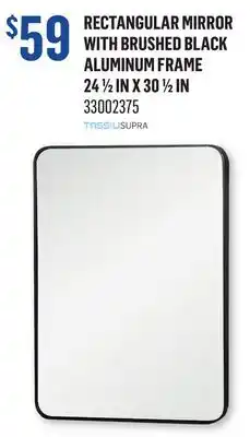 Canac Rectangular Mirror with Brushed Black Aluminum Frame 24 1/2 in x 30 1/2 in offer