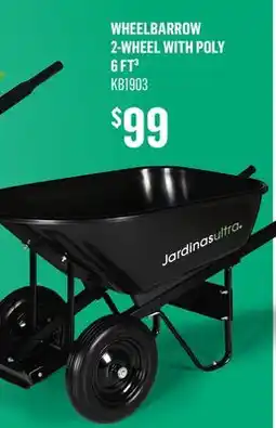 Canac Wheelbarrow 2-Wheel with Poly 6 ft³ offer