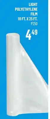Canac Light Polyethylene Film 10 ft. x 25 ft offer