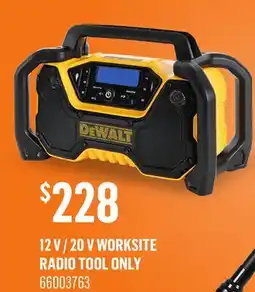 Canac 12V/20V Worksite Radio Tool Only offer
